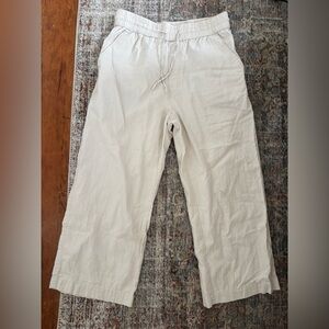 Abercrombie & Fitch Cropped Linen Blend Pants